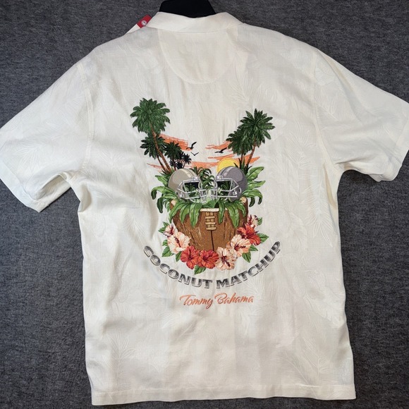 Kentucky Wildcats Tommy Bahama Men 100% Silk Coconut Matchup Camp Shirt Sz M NEW - Picture 11 of 13